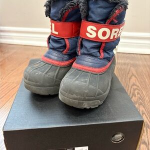 Sorel Children's Blue and Red Snow Boots